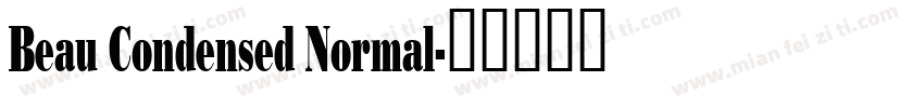 Beau Condensed Normal字体转换